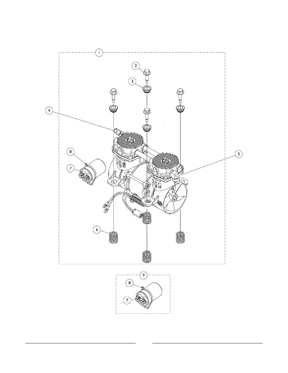 Compressor and mounting hardware | Invacare IRC5PW User Manual | Page 32 / 99