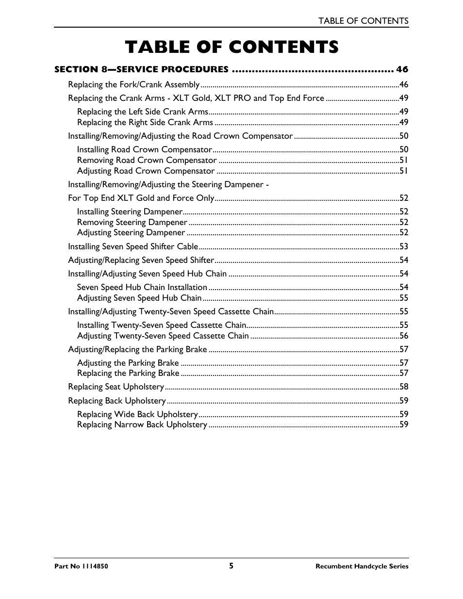 Invacare Force User Manual | Page 5 / 76