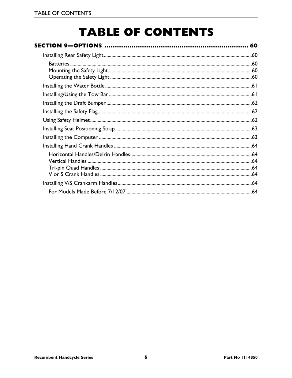 Invacare Force User Manual | Page 6 / 76