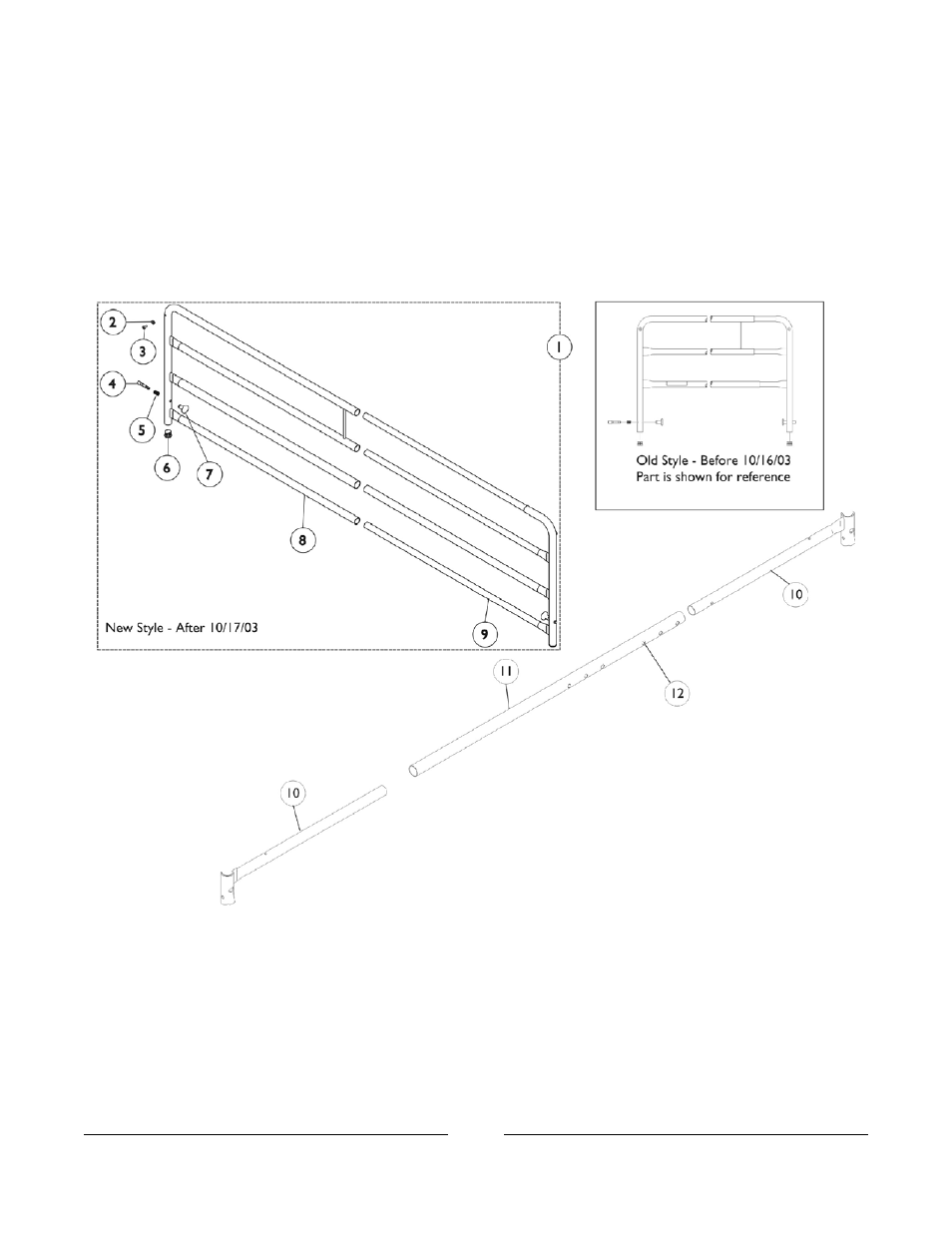 Telescoping home bed rail 6631 | Invacare Bed Rails User Manual | Page 24 / 33