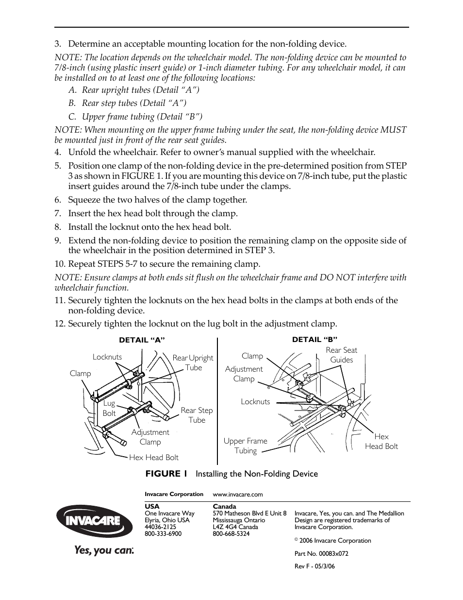 Invacare 1335 User Manual | Page 2 / 2