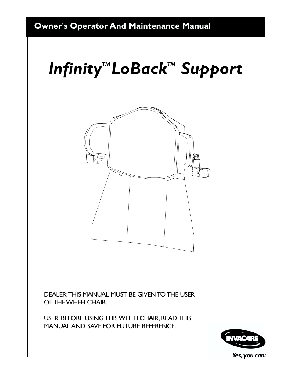 Invacare Infinity LoBack Support User Manual | 16 pages