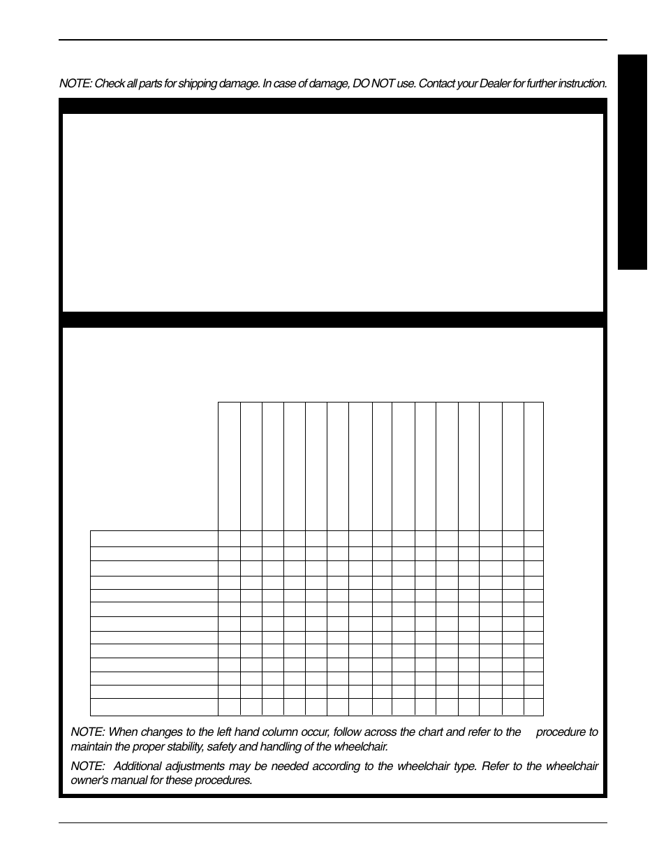 Safety summary, Installation warnings, Stability warnings | Invacare Infinity LoBack Support User Manual | Page 3 / 16