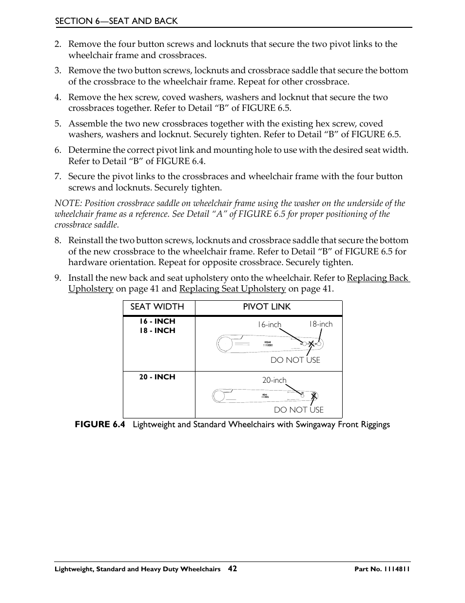 Invacare Lightweight User Manual | Page 42 / 64