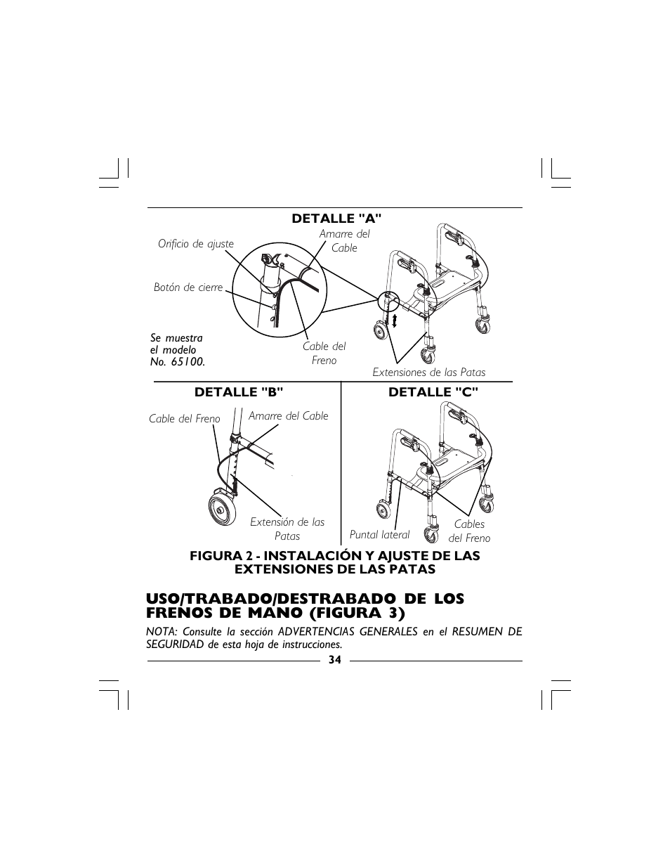 Invacare 68100 User Manual | Page 34 / 40