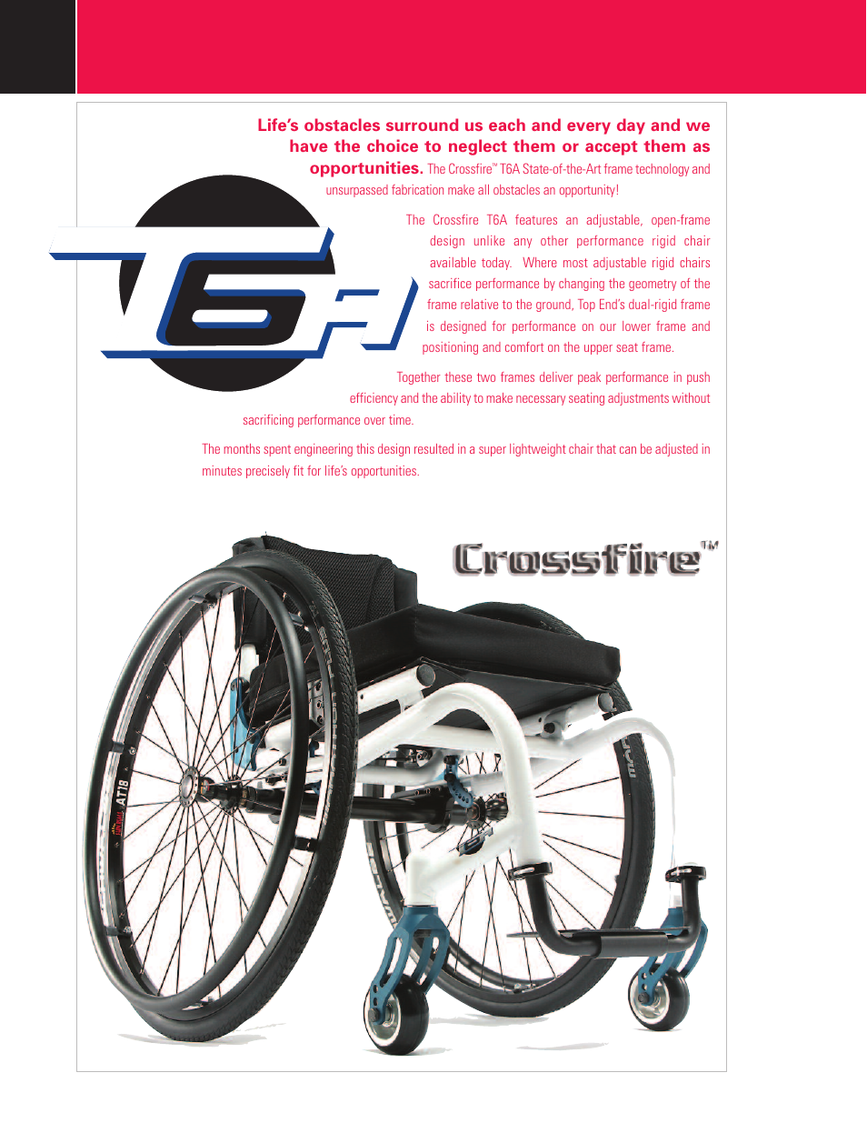 Invacare Crossfire T6A User Manual | Page 2 / 6