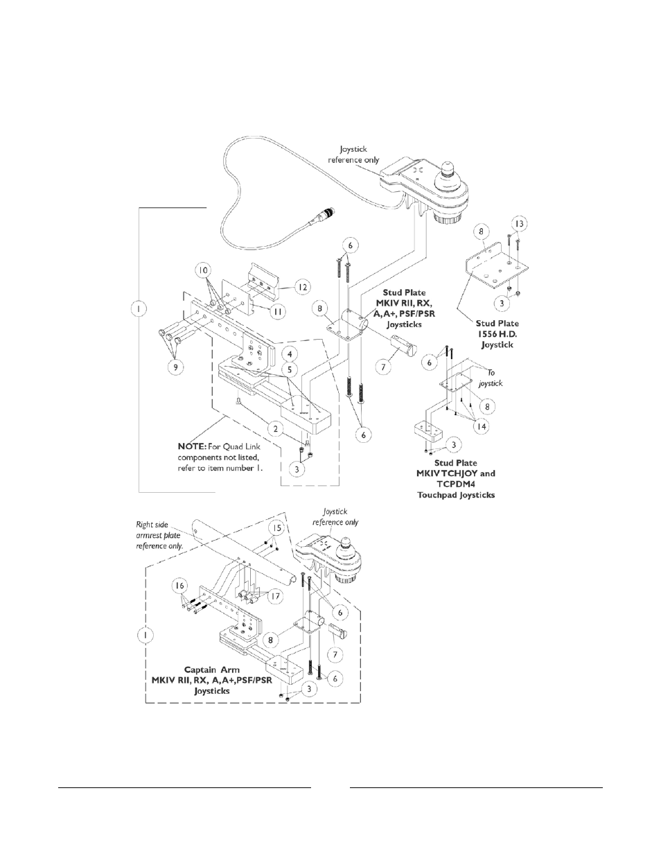 Quad link assembly (ql) | Invacare FWD User Manual | Page 120 / 152