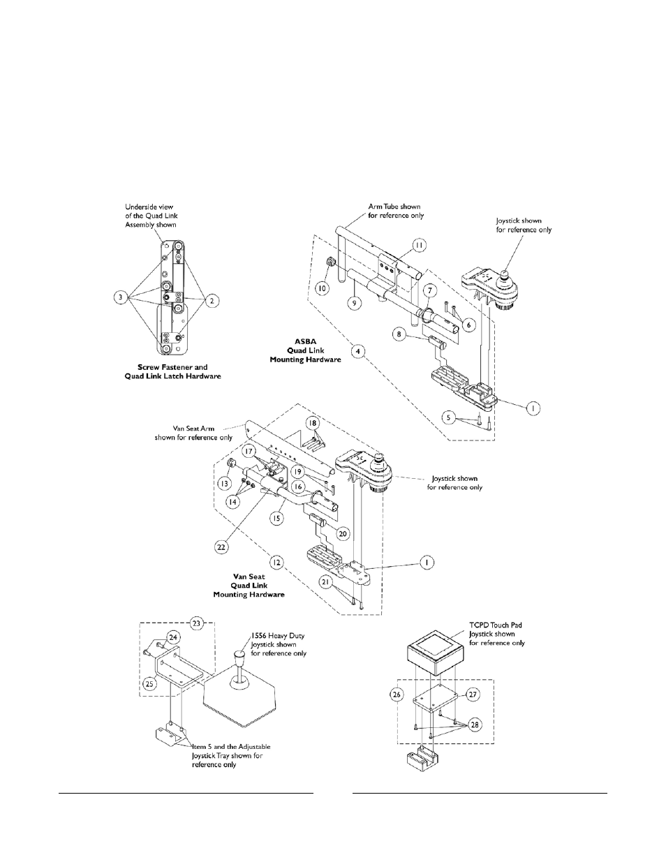 Quad link assembly (ql) | Invacare FWD User Manual | Page 123 / 152