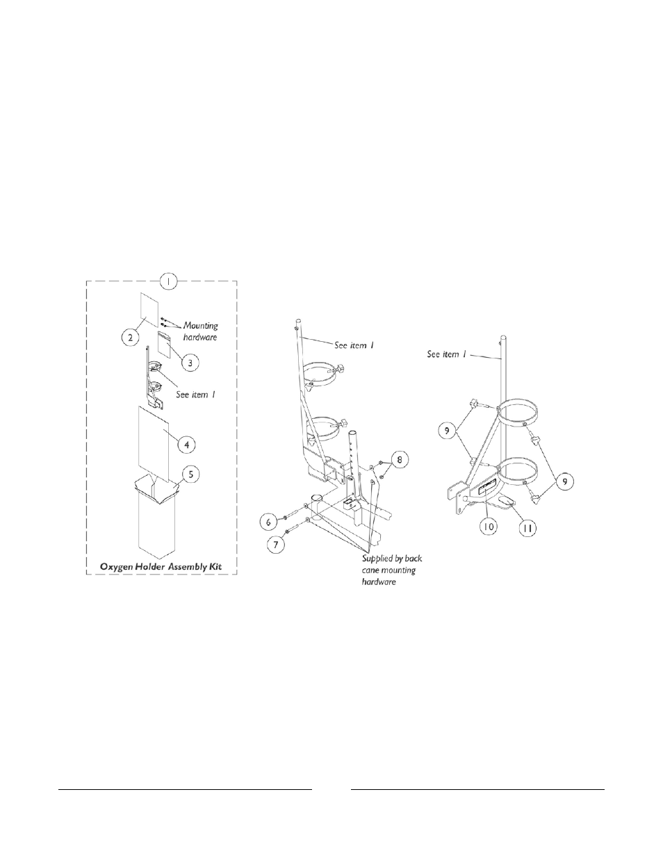 Oxygen holder assembly kit | Invacare FWD User Manual | Page 147 / 152