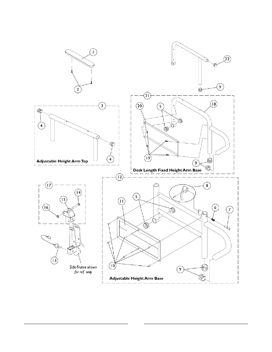 Arms - ranger ii / r2 jr | Invacare FWD User Manual | Page 37 / 152