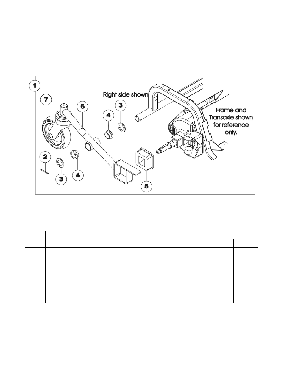 Swingarm and caster with hardware - invacare 300 | Invacare 400 User Manual | Page 10 / 50