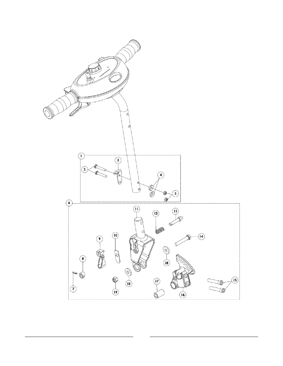 Tiller angle adjustment hardware | Invacare 400 User Manual | Page 22 / 50