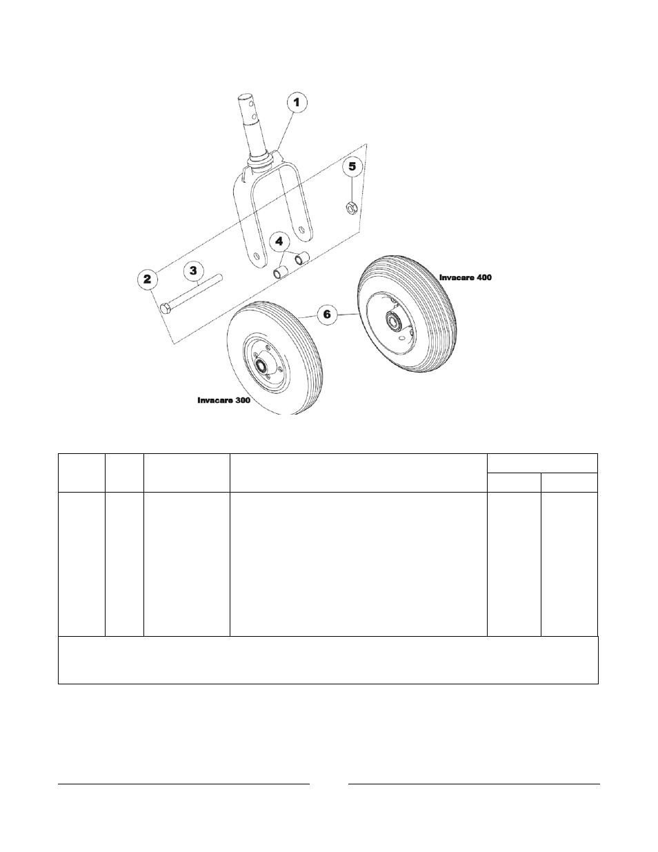 Front casters and forks | Invacare 400 User Manual | Page 27 / 50