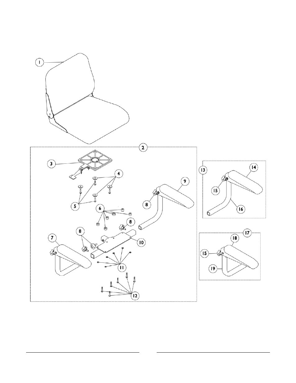 16" seat and arms | Invacare 400 User Manual | Page 31 / 50