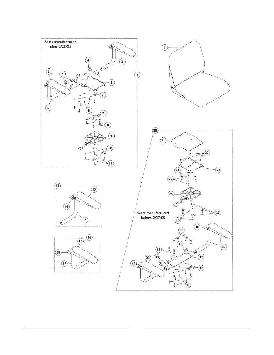 20" seat and arms | Invacare 400 User Manual | Page 33 / 50