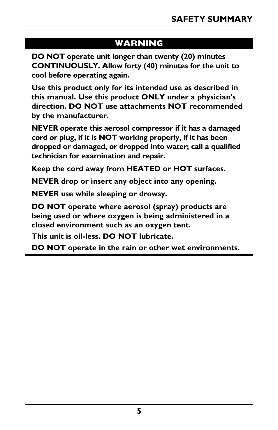 Invacare IRC1175 User Manual | Page 5 / 24