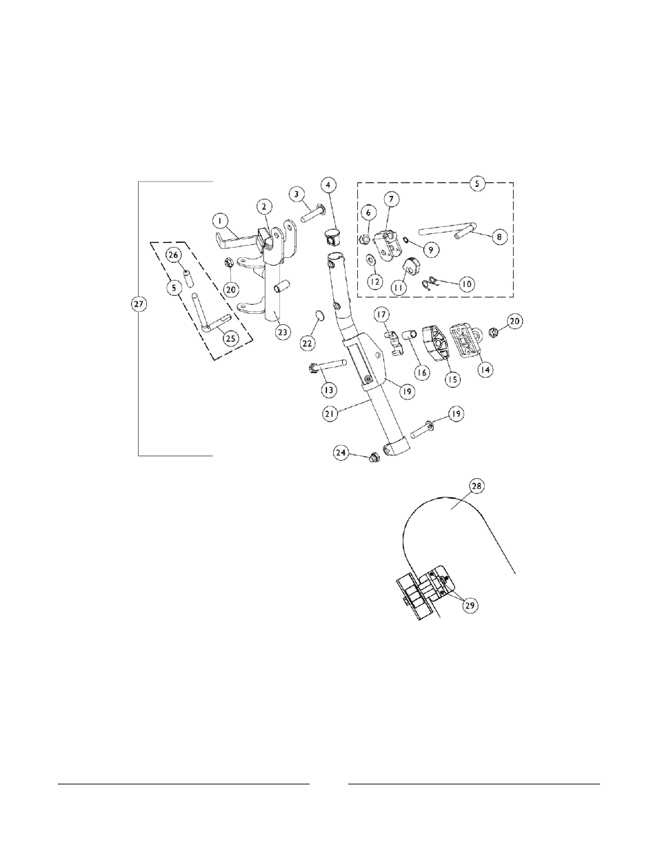 Legrest support assembly, 94bk | Invacare M3900 User Manual | Page 132 / 255