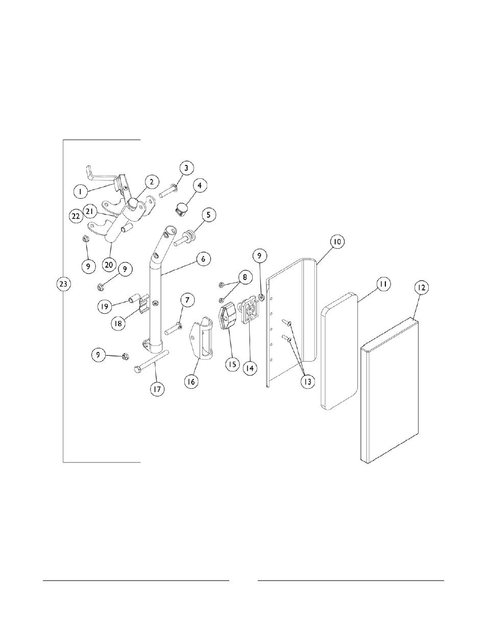 Legrest support assembly | Invacare M3900 User Manual | Page 138 / 255