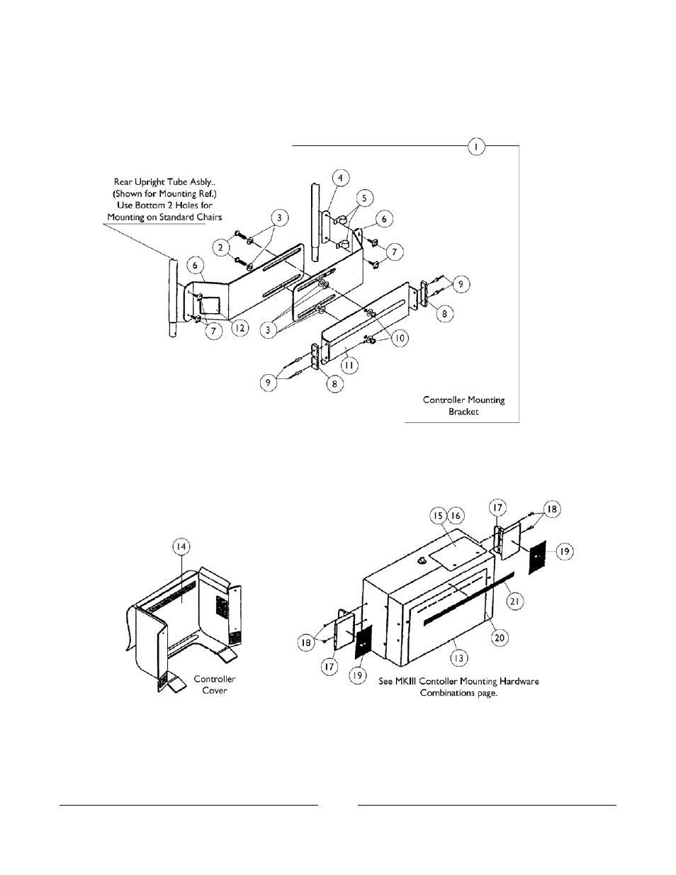 Mkiii controller mounting hardware | Invacare M3900 User Manual | Page 194 / 255