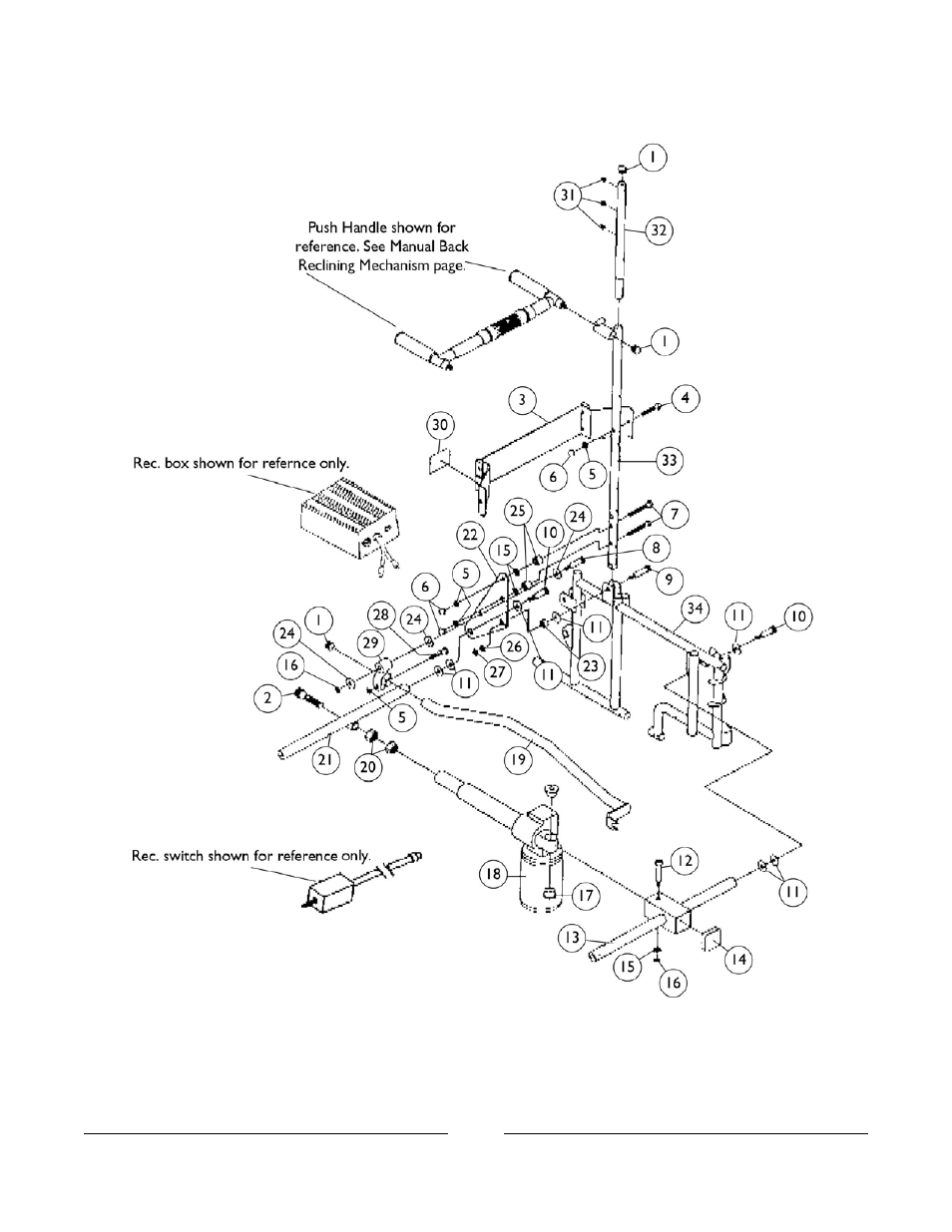 Power back reclining mechanism | Invacare M3900 User Manual | Page 49 / 255