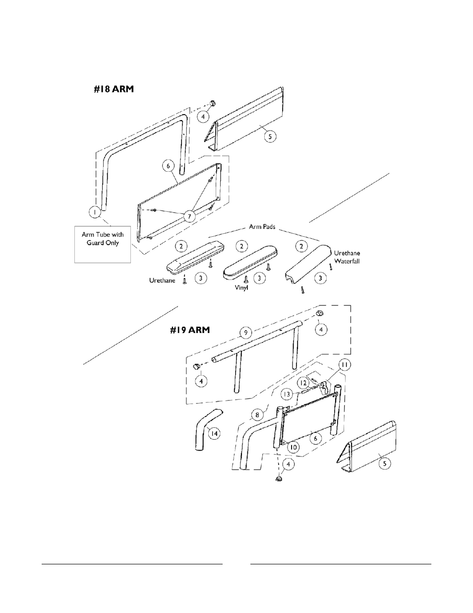 Arm assemblies - full | Invacare M3900 User Manual | Page 77 / 255