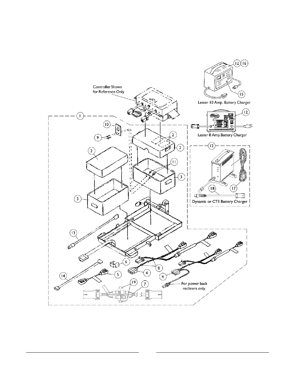 Battery box, chargers, and cables | Invacare M3900 User Manual | Page 99 / 255