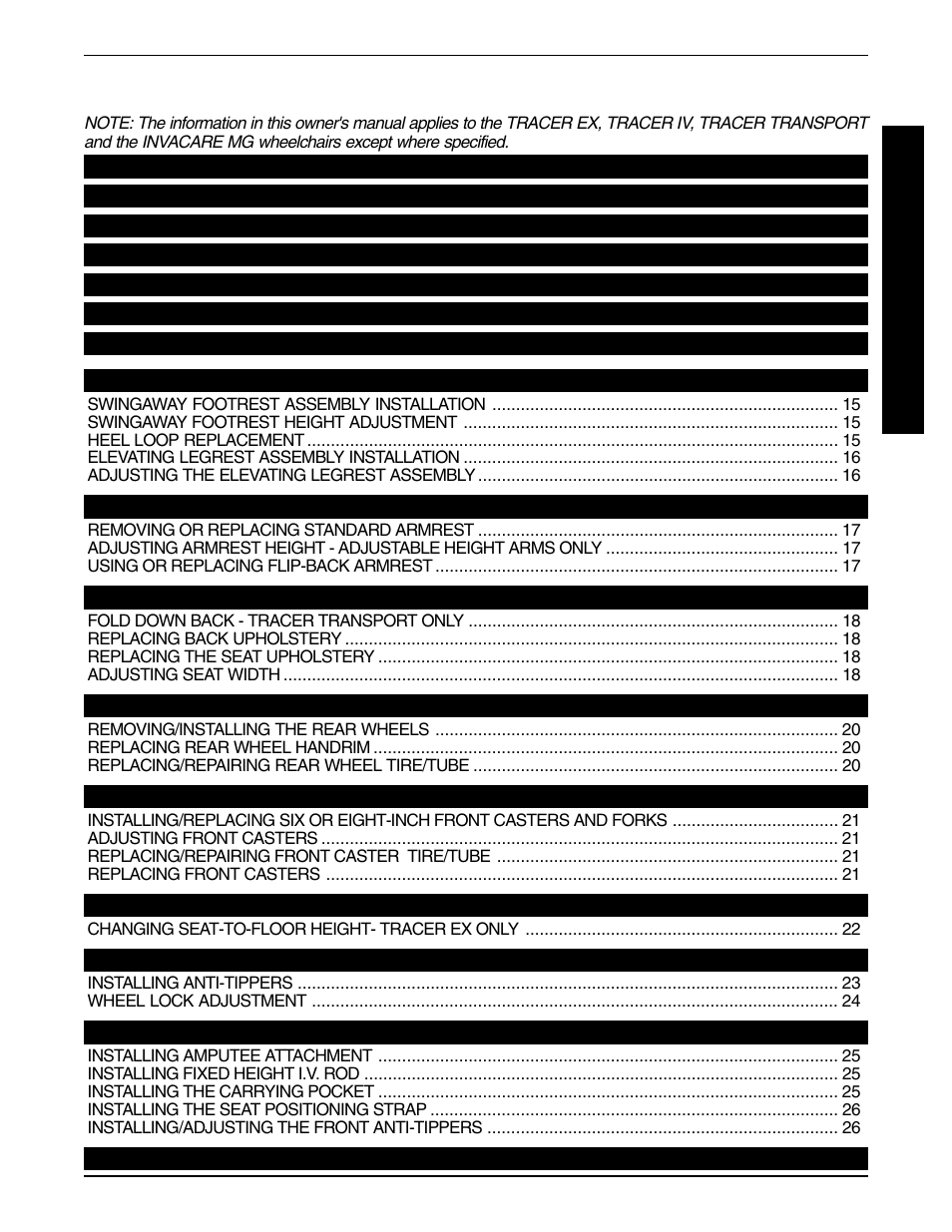 Invacare 9758 User Manual | Page 3 / 28