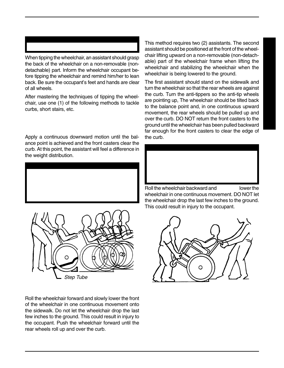 Tipping | Invacare 9758 User Manual | Page 9 / 28