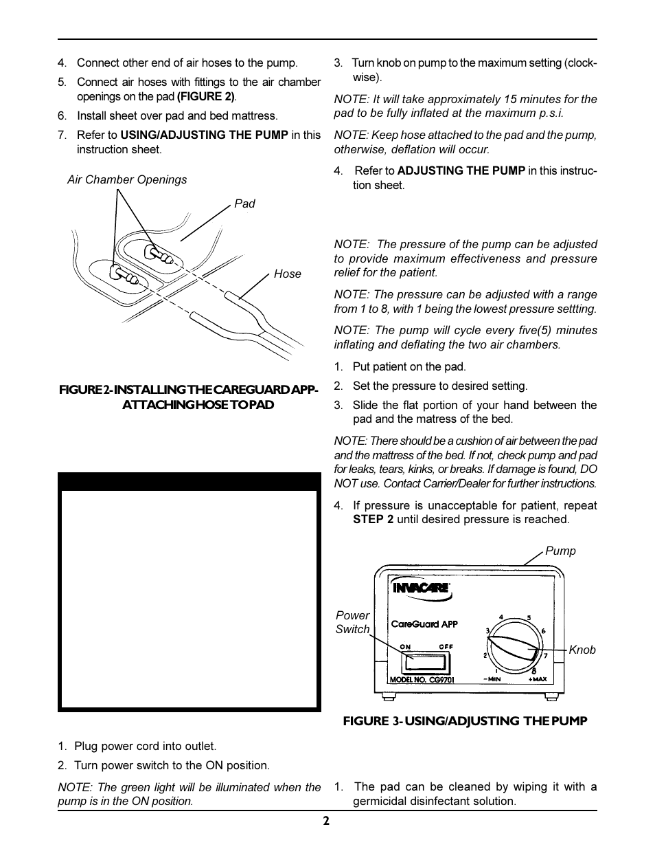 Invacare CG9701 User Manual | Page 2 / 4