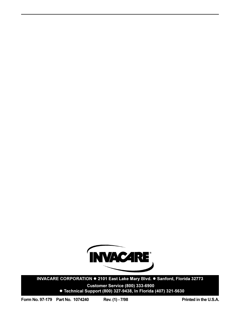 Invacare CG9701 User Manual | Page 4 / 4