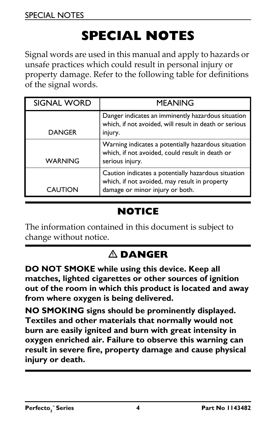 Special notes, Notice, Ꮨ danger | Invacare IRC5PO2V User Manual | Page 4 / 32
