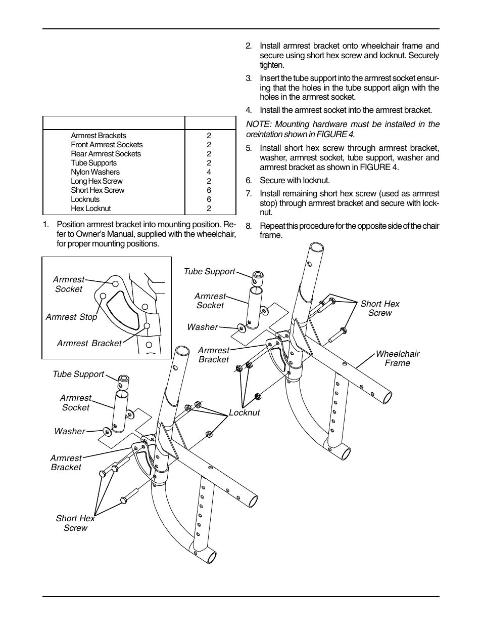 Invacare 1036794 User Manual | Page 4 / 8