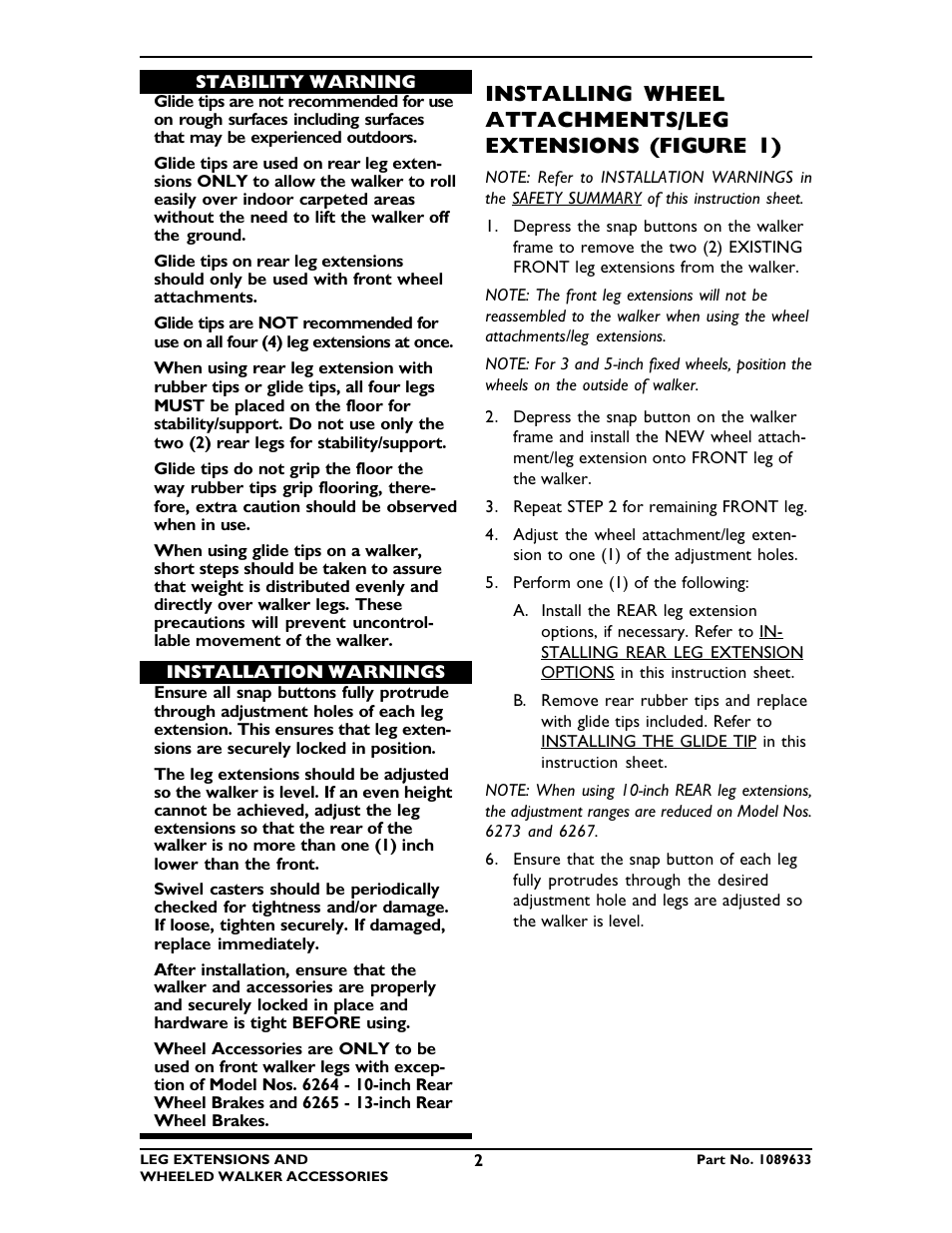 Invacare 6266 User Manual | Page 2 / 16