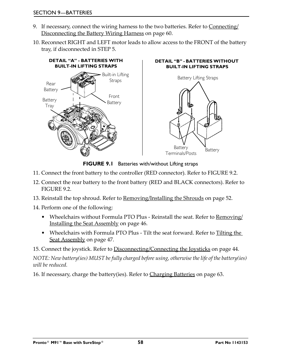 Invacare Wheelchair Pronto M91 Base User Manual | Page 58 / 76