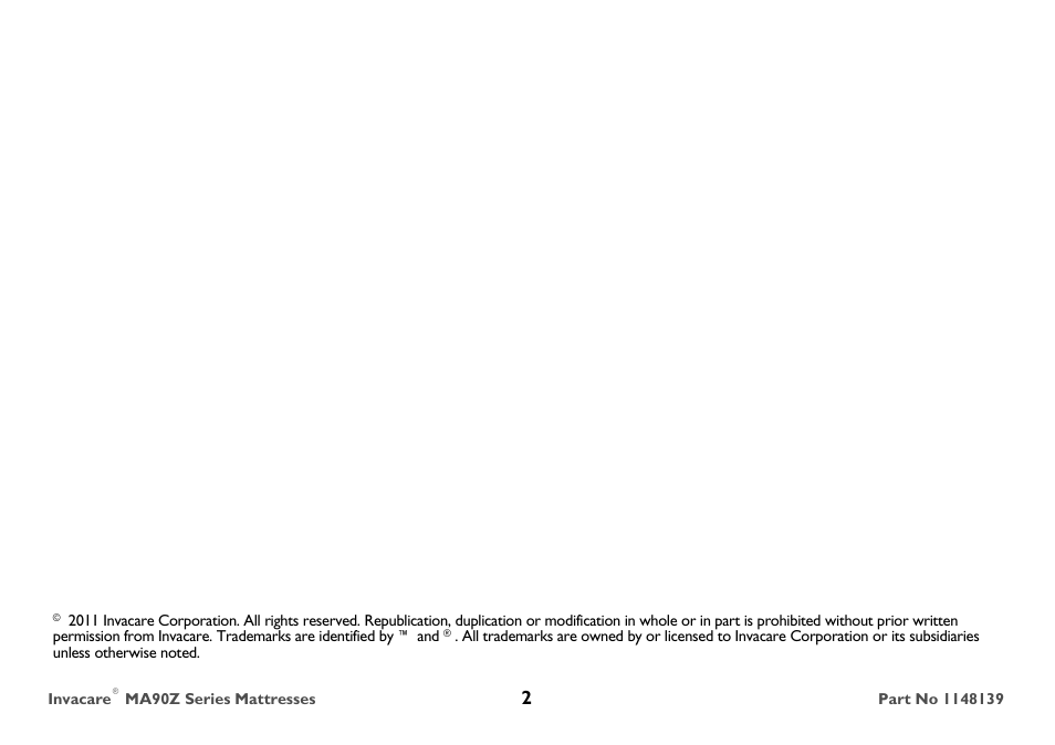 Invacare MA90Z User Manual | Page 2 / 36