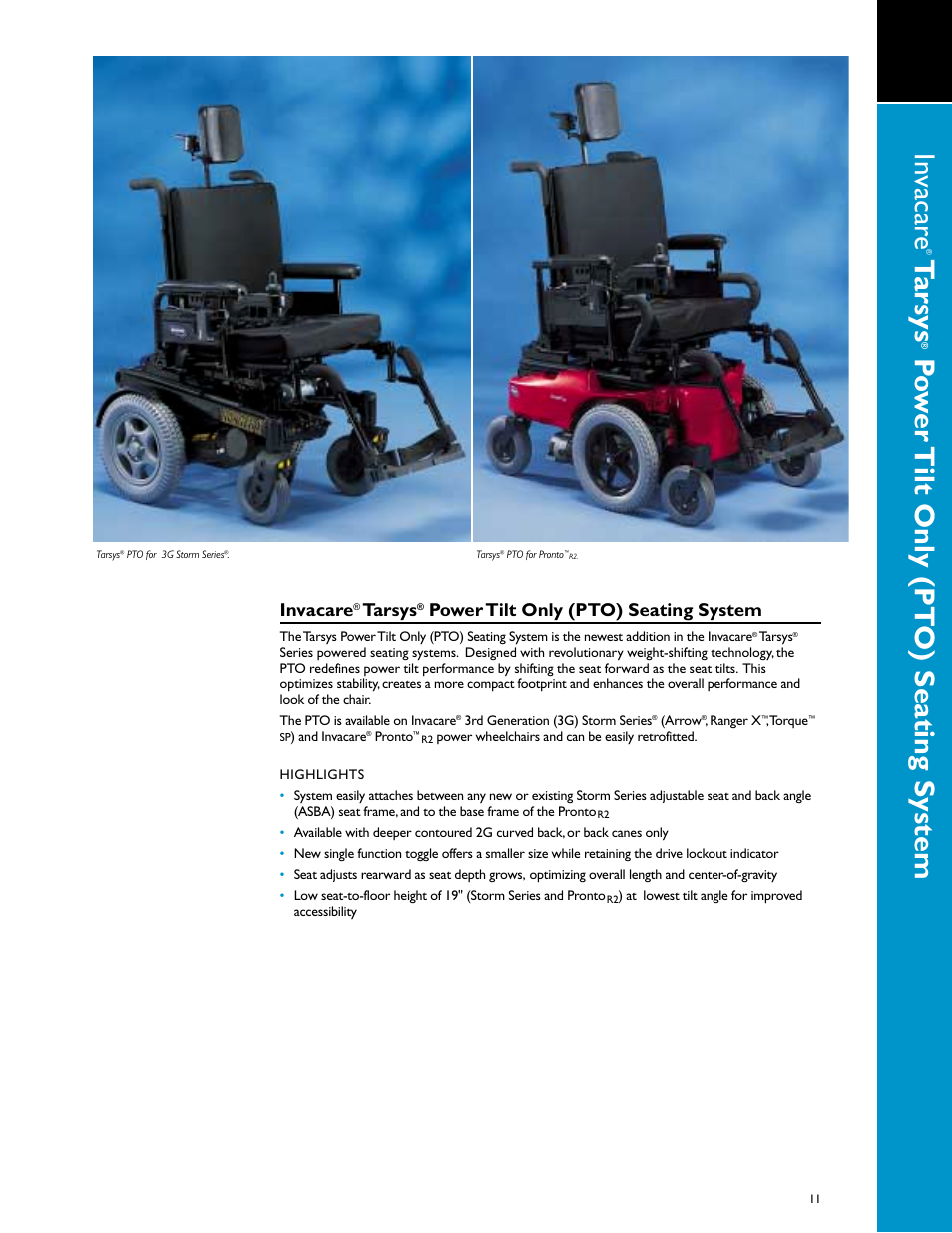 Tarsys | Invacare 00-313 User Manual | Page 11 / 16