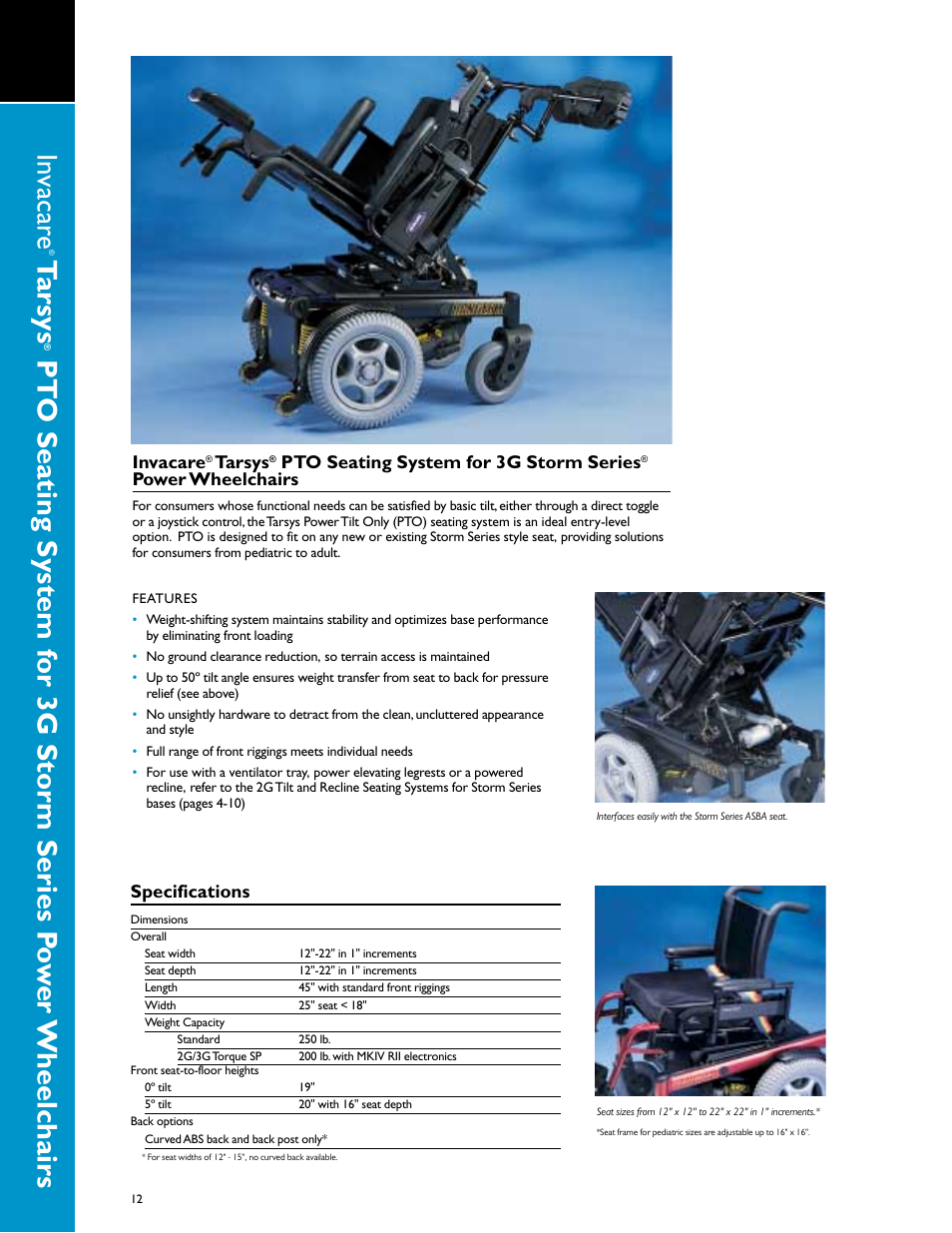 Tarsys | Invacare 00-313 User Manual | Page 12 / 16