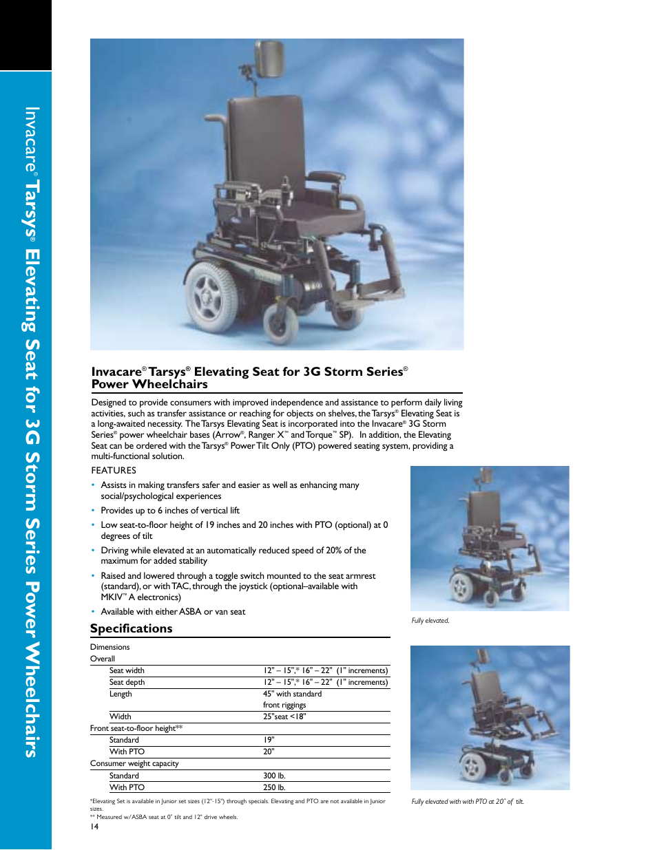 Tarsys | Invacare 00-313 User Manual | Page 14 / 16