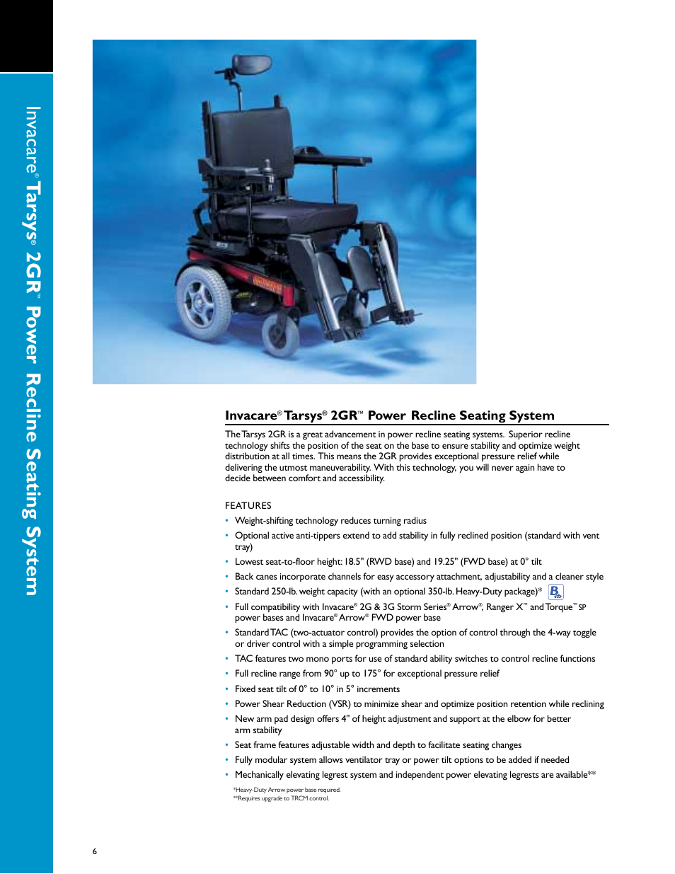 Tarsys | Invacare 00-313 User Manual | Page 6 / 16