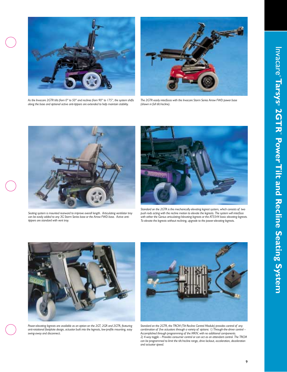 Tarsys, 2gtr | Invacare 00-313 User Manual | Page 9 / 16