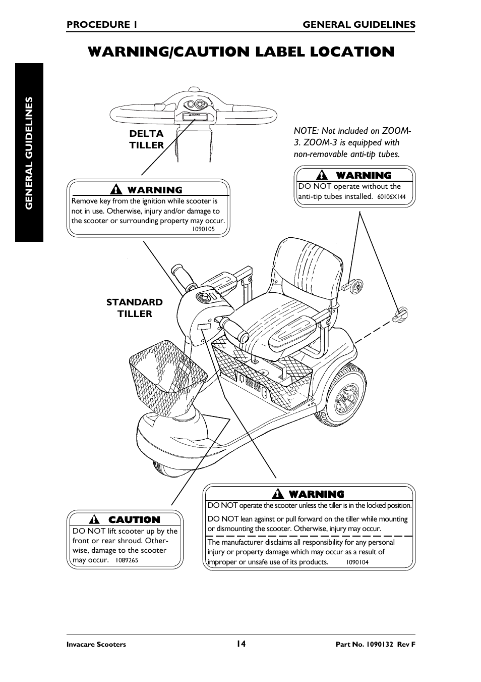 Warning/caution label location | Invacare LYNX LX-3PLUS  EU User Manual | Page 14 / 64