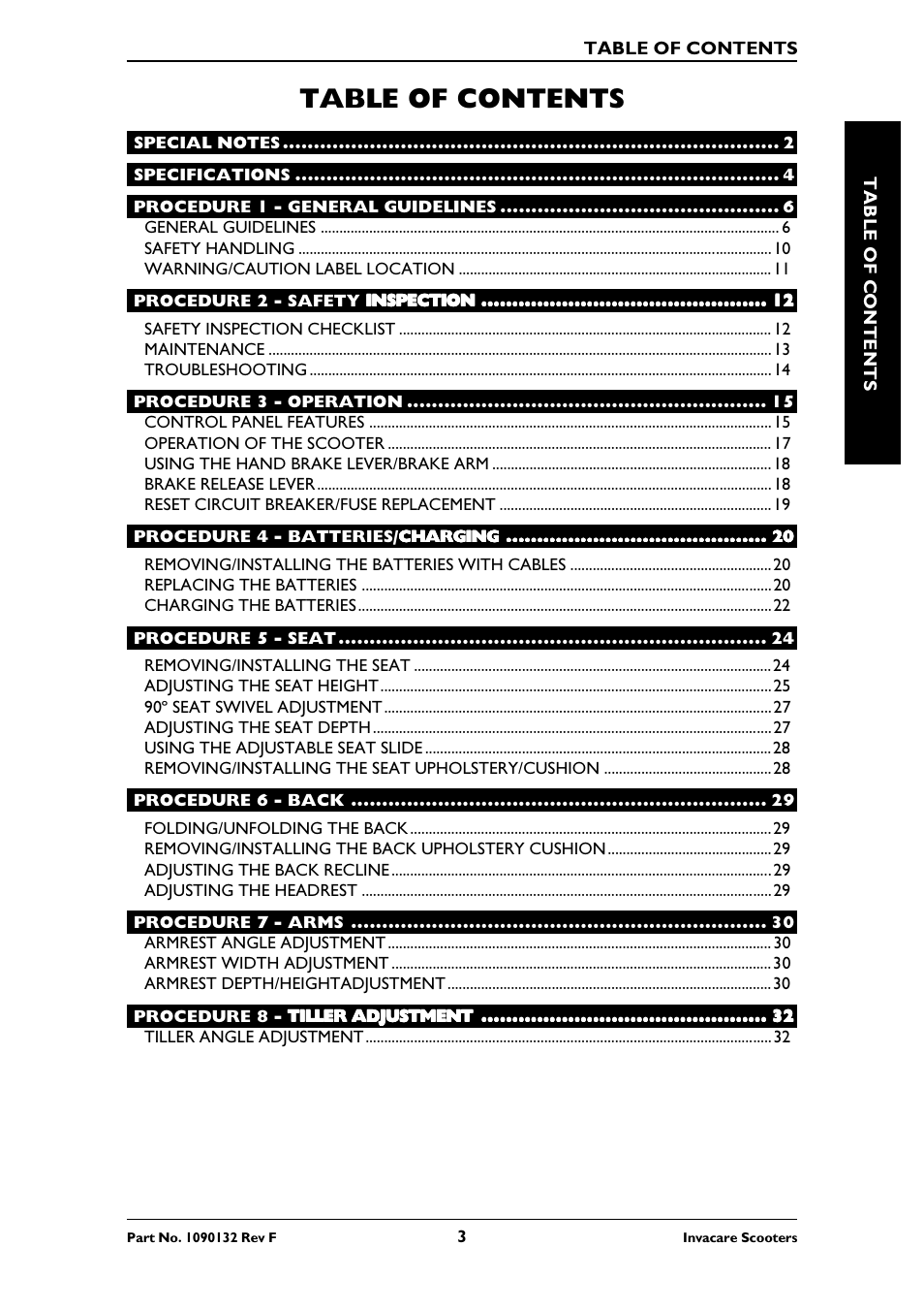 Invacare LYNX LX-3PLUS  EU User Manual | Page 3 / 64