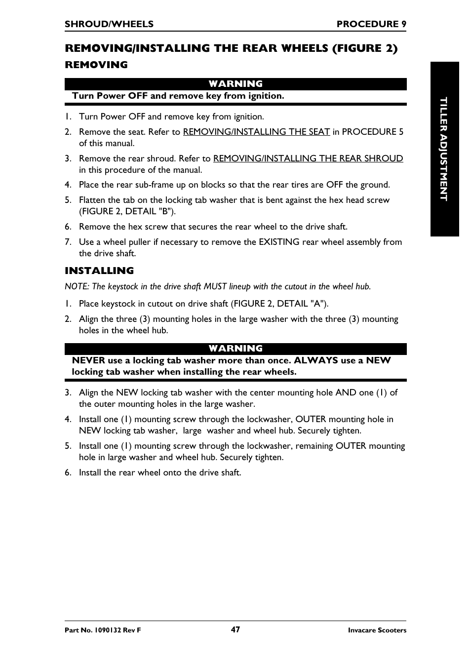 Invacare LYNX LX-3PLUS  EU User Manual | Page 47 / 64