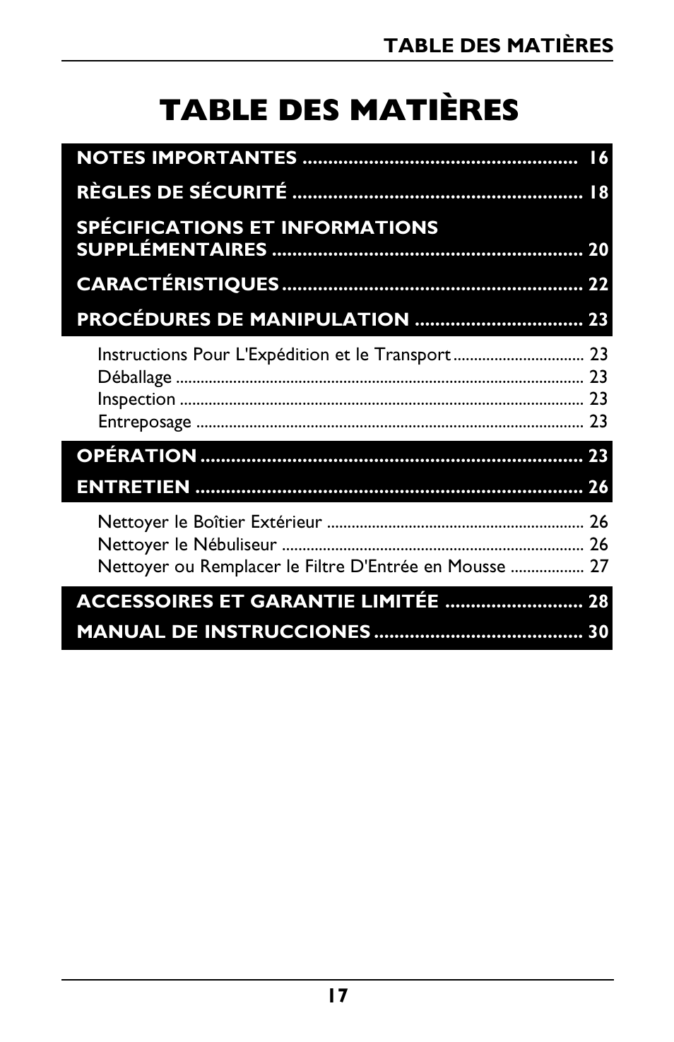 Invacare IRC1001 User Manual | Page 17 / 44