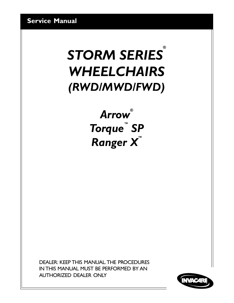 Invacare ARROW MWD User Manual | 108 pages