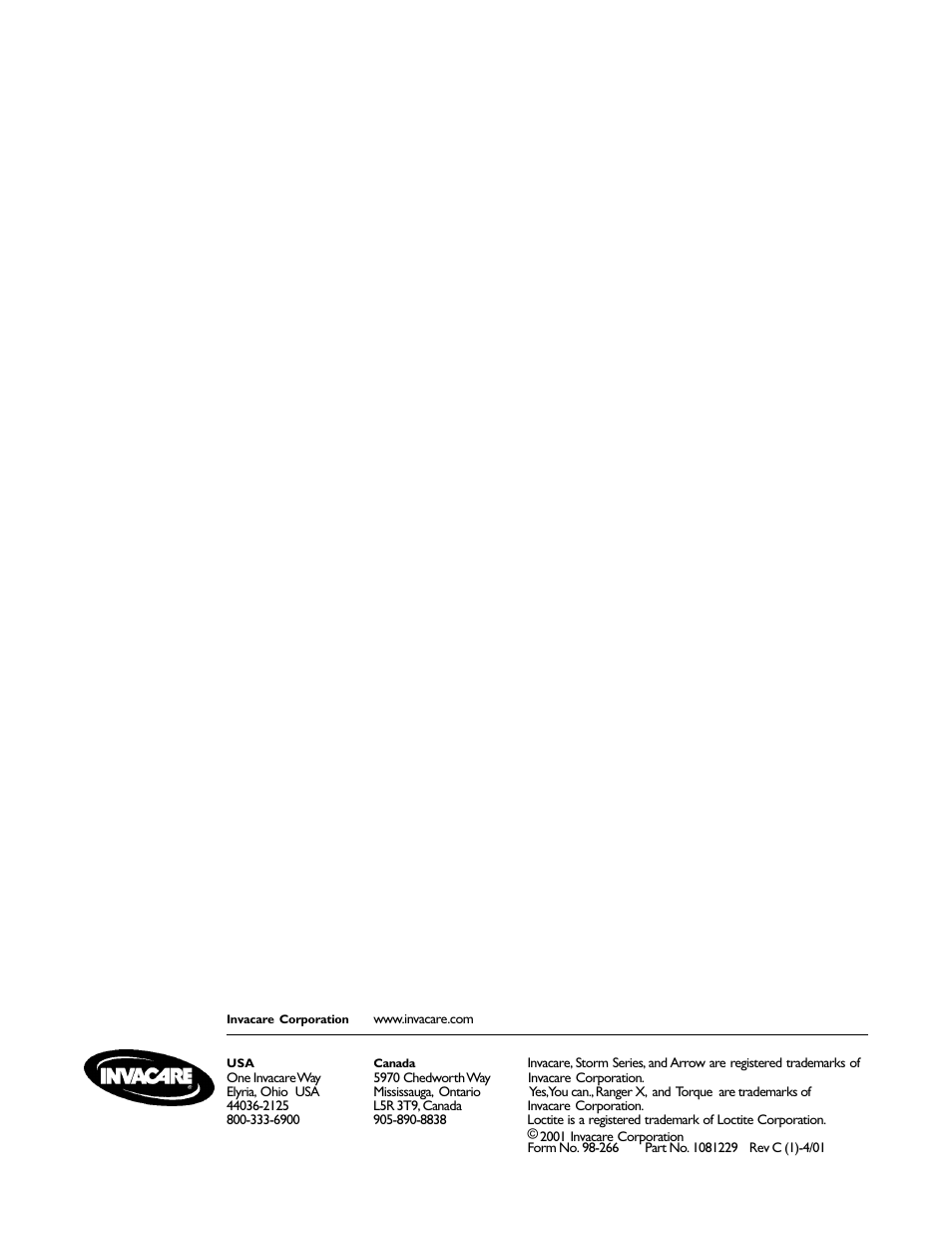 Invacare ARROW MWD User Manual | Page 108 / 108