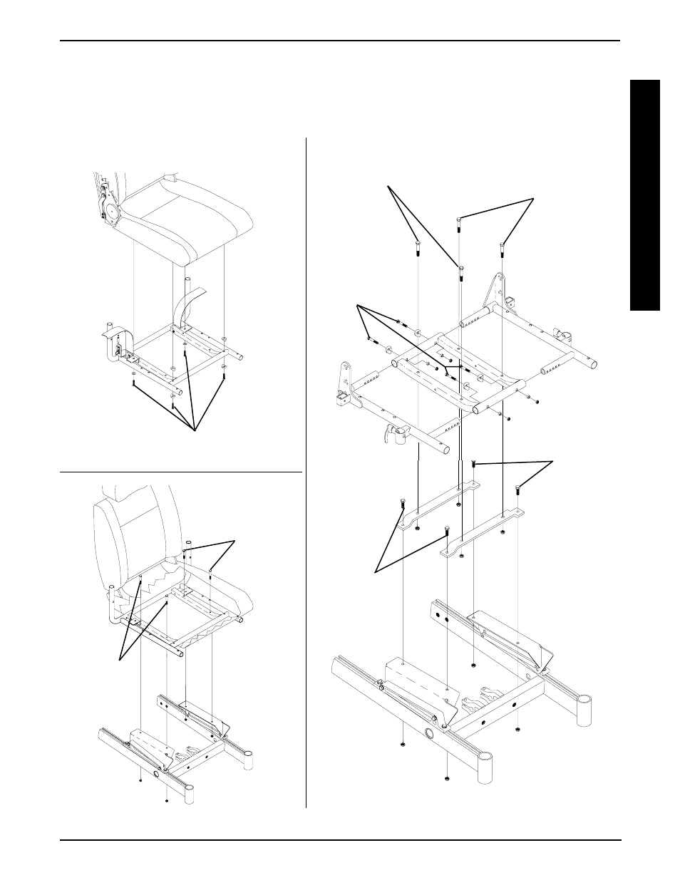 Hardware torque specifications, Captains van seat, Adjustable seat frame | Invacare ARROW MWD User Manual | Page 15 / 108