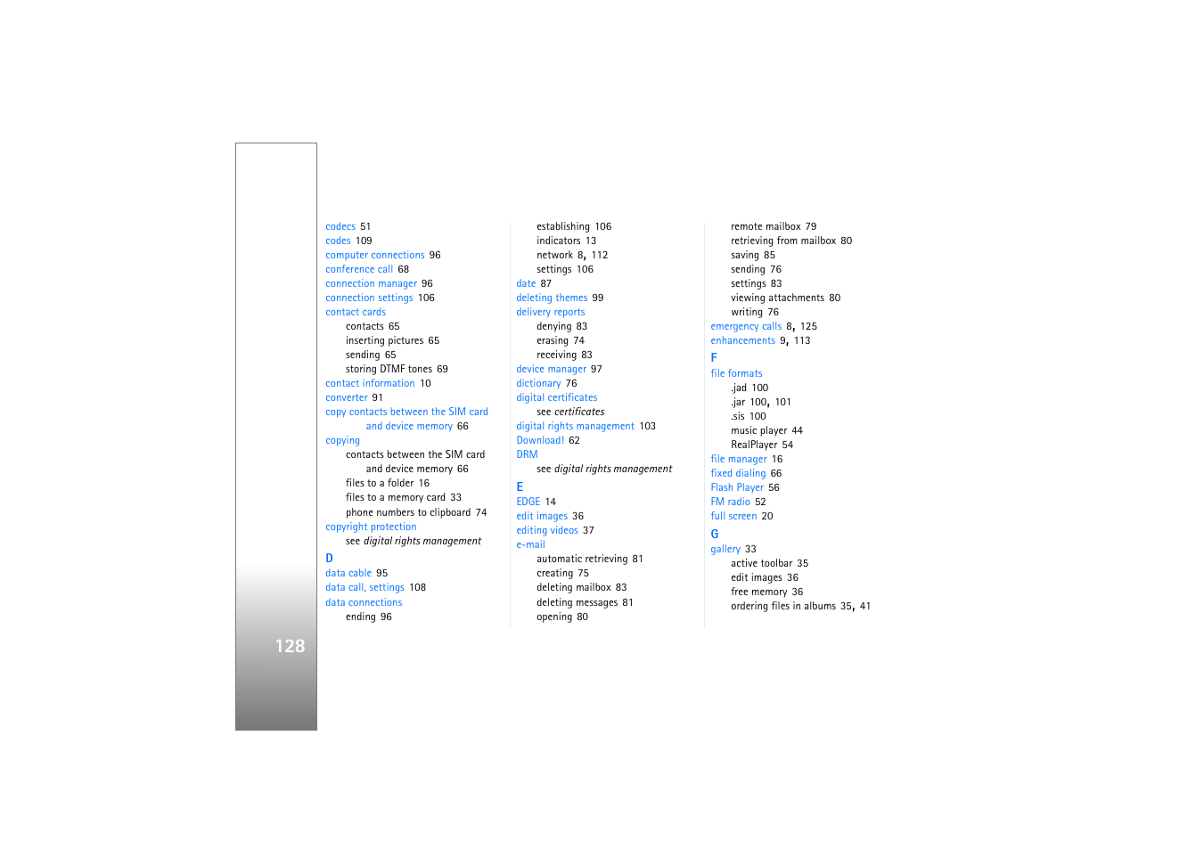 Nokia N77 User Manual | Page 128 / 133