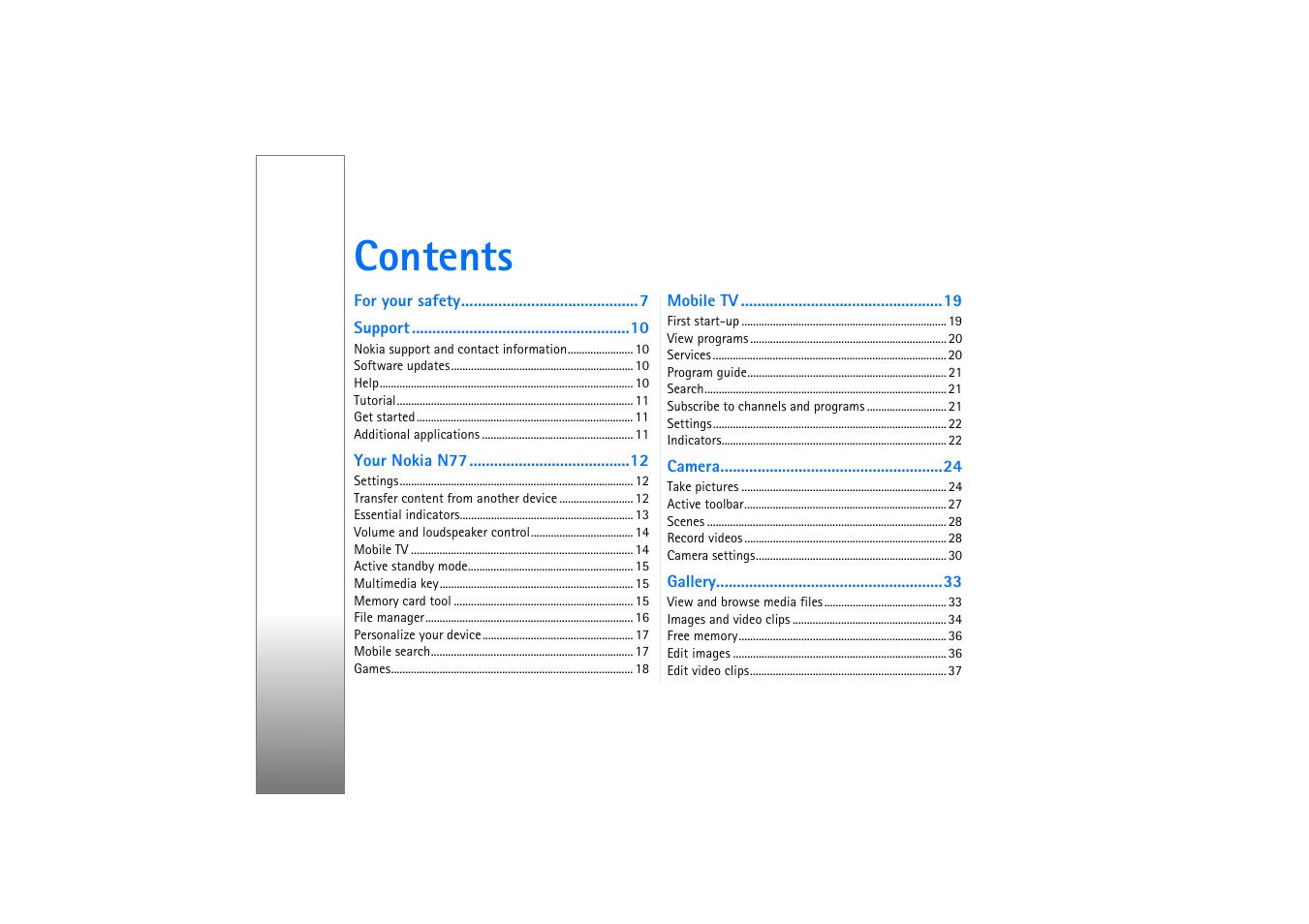 Nokia N77 User Manual | Page 4 / 133