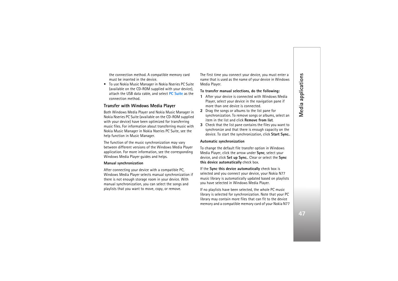 Nokia N77 User Manual | Page 47 / 133
